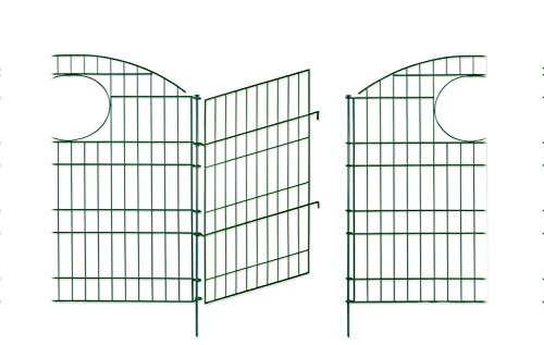 Tor für Massiv Zaun „Balkhausen, Müngsten, Glüder & Rüden“ 70 x 80 cm, grün – Teichzaun, Tiergehege, Gartenzaun, Steckzaun, Rabattenzaun, Zaunmatten, Hundezaun, Katzenzaun, Rankhilfe - 4