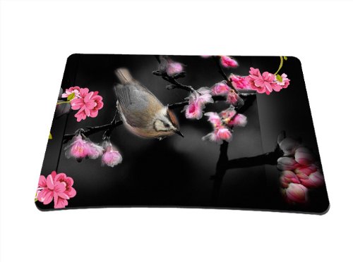 Preisvergleich Produktbild Luxburg® Design Mousepad Mausunterlage Mauspad, Motiv: Vogel unter Kirschblüten