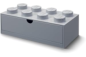 Room Copenhagen 40211740 Lego Schreibtischschublade, 8 Knöpfe, Grau