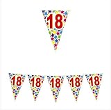 bandera de adorno 18 años Banderas 18 Años Cumpleaños Decoraciones , 600 x 25 cm