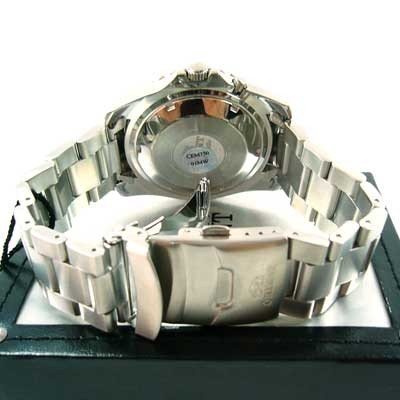 Orient Men's Automatic Watch with Black Dial Analogue Display and Orange Leather CEM75001MV