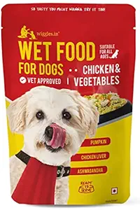 Wiggles Wet Dog Food, 900g - Chicken Vegetable Gravy Puppy Adult Senior Pets (Pack of 6)