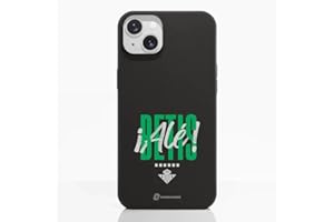 PHONECASES3D - Funda Móvil Compatible con Apple iPhone 15 Plus Oficial de Betis FC Compostable A Base de Plantas Black