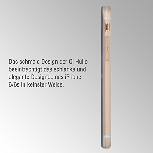 URCOVER   Funda de Carga Inal  mbrica   PREMIUM   Apple iPhone 6 Plus   6s Plus   Receptor Qi Integrado   Oro   Backcase Cargador Carga Rapida Bumper Case Cover en TPU