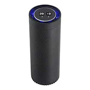 Leepesx Air Purifier Humiture Fresh Air Anion Car Air Purifier Air Cleaner Temperature Humidity Display for Car Home Office USB Charging