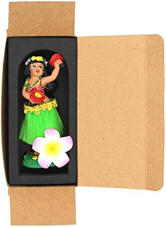 Dashboard Hula Girl,SMYER Hawaiian Hula Girl Dashboard Bobble Doll (green skirt)