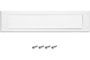 ZAVIA Internal Letterbox Draught Excluder 13.5 Inch (34.2cm) PVC Draught Letter Plate Seal Letter Box Flap - Prevents Draughts Coming Through The Letter Box - for Wooden or uPVC Doors - White with Flap