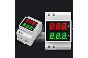 ATEC BY CARBONI CHRISTIAN ATEC - Voltmetro Amperometro LED AC80-300V / 0-100A per DIN-RAIL (D52-2042)