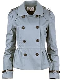 Lavand - Gabardina corta color gris verdoso