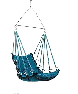 GATISTAVAM Swing Chair for Balcony | Swing Chair for Balcony | Swing Jhula for Home | Swing for Balcony | Swing Jhula for Adults for Home | Color: - Blue