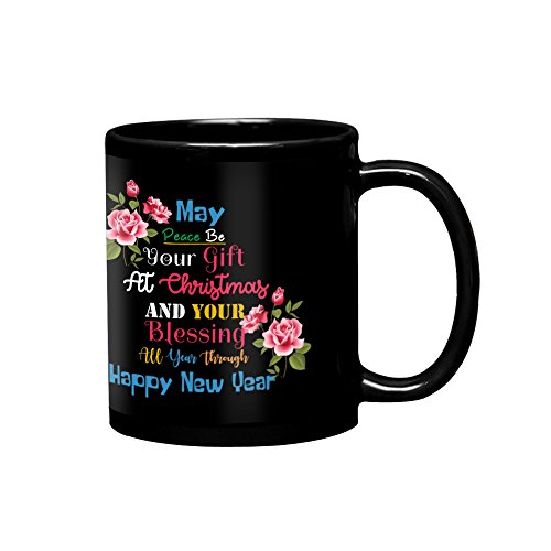 VESPL New Year and Christmas Coffee Mug (Black)