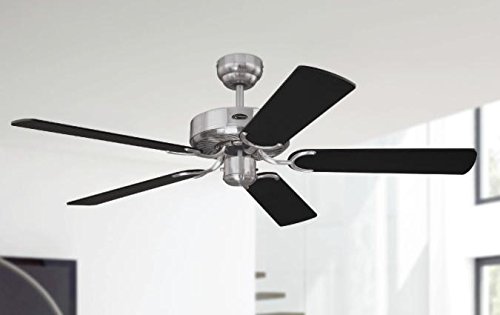 Westinghouse Cyclone 7837040 Deckenventilator, Metall, gebürsteter stahl, 132 x 132 x 33 cm - 5