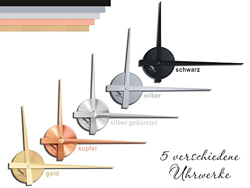 Wandtattoo Uhr mit Uhrwerk Wanduhr für Wohnzimmer Spruch Zeit die wir uns nehmen (Uhr Schwarz//070 schwarz) - 4