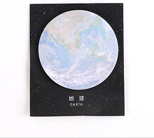 GORDESC 1PC Cute Lonely Planet Earth Moon Neptune Stickers Memo Bookmarks