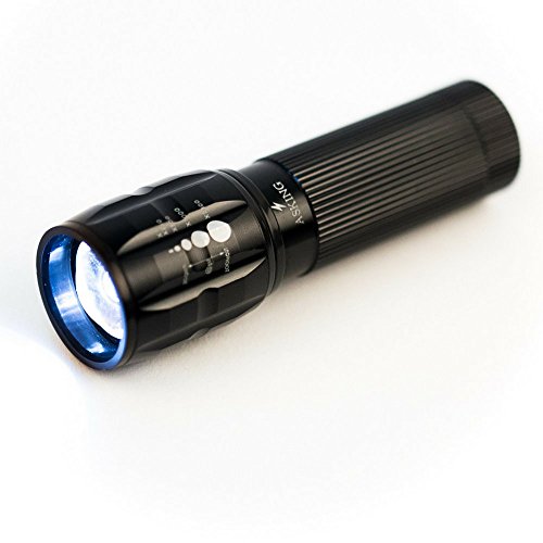 Asking Superhelle Taschenlampe LED, Zoomable fokussierbare, Inklusive 3 AAA Batterie, Wasserdicht, Leistungsstarke, Ideal für Camping - 2
