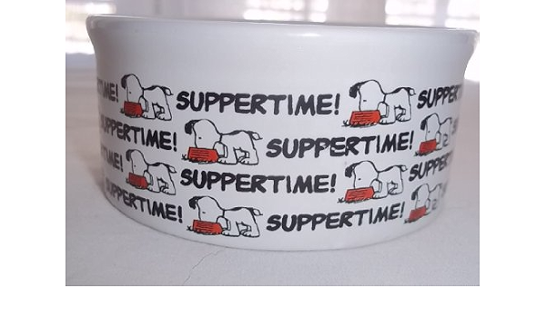 Peanuts Snoopy Suppertime Small Dog Bowl Amazon Co Uk Pet Supplies
