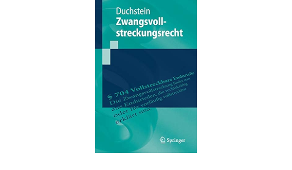 Zwangsvollstreckungsrecht Springer Lehrbuch Amazon De Duchstein Michael Bucher