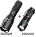 Produktbild Set LED Taschenlampe 3800 DVI + 2000 lm CREE Q5 Mini Taschenlampe High Power luminica und CREE Zoom 5 Modi Wasserdicht Camping, nächtliche Garage, Auto, Jagd, Arbeit, Arbeiten von Open Buy