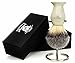Syntactic (Badger looking ) Hair Shaving Brush with Ivory Handle/Base and Shaving Brush Stand/Holder. Perfect for Good Shave