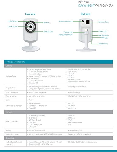 D-Link DCS-932L Wireless Day/Night Cloud IP Home Camera UK Model
