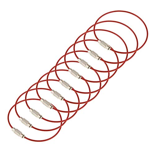 Electomania 10x Stainless Steel Aircraft Cable Wire Key Chain Car