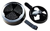 Shisha Kamin-Aufsatz I Black Lotus I Kaminkopf I mit 2 Gummigriffen in Schwarz I 7,5cm Durchmesser I inspiriert von Kaloud Lotus - 