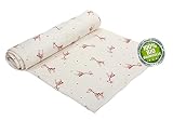 ByBoom® – BIO Babydecke, Kuscheldecke, Erstlingsdecke, Sommerdecke aus 100% Bio Baumwolle mit Motiv, 70×100 cm; MADE IN EU - 3