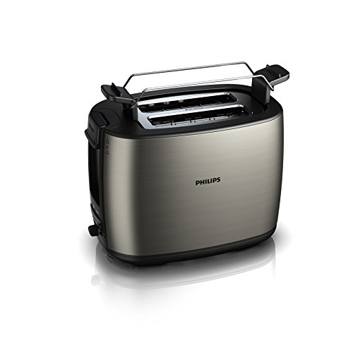 Philips HD2628/80 Zwei -Schlitz Toaster Auftau und Aufwärmfunktion, Brötchenaufsatz, 950 W Titanium - 3