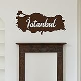 Islamische Wandtattoos - Meccastyle - Türkiye Haritasi İstanbul - A5-34