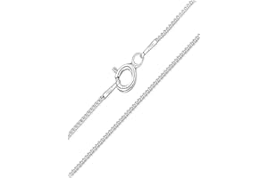 Heather Needham Silver 14 Inch Sterling Silver Curb Chain Necklace for Children 1.2 mm thick - 35 CM - Gift Boxed 8500/14/2