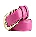 Price comparison product image VISKEY Fashion Women Leather Belt with Rhinestone Ring Buckle Pink