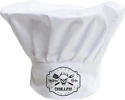 'Natural Born Griller' Novelty Barbecue Chefs Hat Gifts For Men Women &amp; Children (3-9 years)