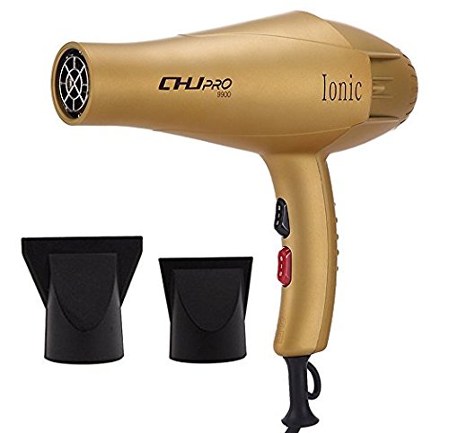 CHJPro 9900 ThermoProtect Haartrockner Haarfön Professionelle Friseur Haartrockner Föhn Haartrockner mit 2300 Watt Kombiniert mit Lonentechnologie und Heißluft Blasen plus 2 Diffusoren