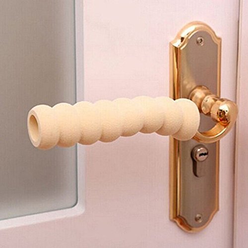 ZJchao Türgriff Stopper Schutz Puffer Schaumstoff 5 Stücke (Weiß) - 4