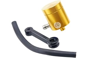 ‎ASUDARO Motorrad Bremsölbecher Kit,Asudaro Motorrad Bremsflüssigkeitsbehälter Aluminiumlegierung Universal Motorrad Hauptbremszylinder Vorderradbremse Ölbecher für Motorrad Dirt Fahrrad ATV,Gold