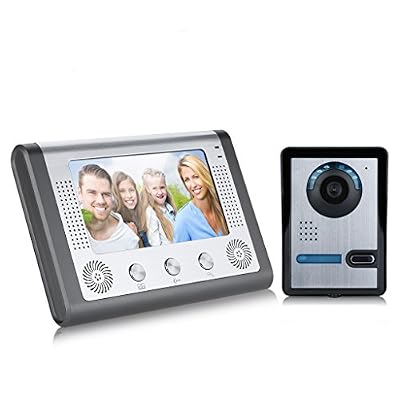Excelvan 801FA11 Wired 7 "TFT Portier Sonnette Système de Sécurité Interphone Accueil Porte Video Night Vision CCTV Moniteurs UE