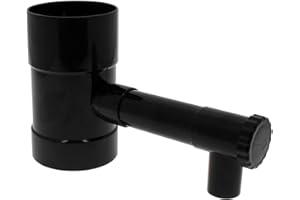 GT Market Récupérateur d'eau de Pluie Noir pour gouttière 100 mm