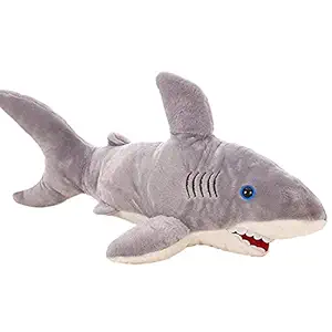 CHIRKUT Shark Cute Stuffed Plush Soft Toy for Kids Lovable Huggable Perfect Present for Birthday, Babies & Children (Size: 40cm, Color: Grey)