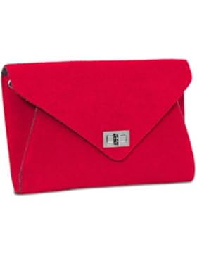 CASPAR Damen Envelope Filz Clutch mit Schultergurt - viele Farben - TS591