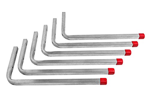 6x GedoTec® Wandhaken Allzweckhaken Schraubhaken Profilhaken LINE Stahl verzinkt | Tiefe 165 x Höhe 350 mm | Haken Tragkraft 30 kg | Universalhaken – Kellerhaken oder Garagenhaken uvm. | verstärkte Ausführung mit Quadratrohr | Markenqualität für Ihren Wohnbereich - 2