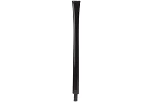 MUXIANG Middle Long Straight Ebonite Pipe Stem Replacement Black Mouthpiece for Churchwarden Briar Wood Rosewood Tobacco Pipe Fit 3mmMetal Filters BE0045