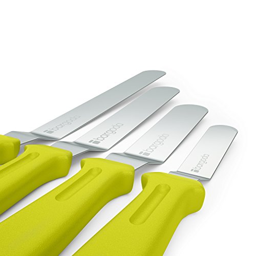 bargoda® Winkelpaletten premium (4er Set) - S/M/L/XL - hochwertige Verarbeitung - Streichpalette/Glasurpalette zum Kuchen & Torten bestreichen (Grün)