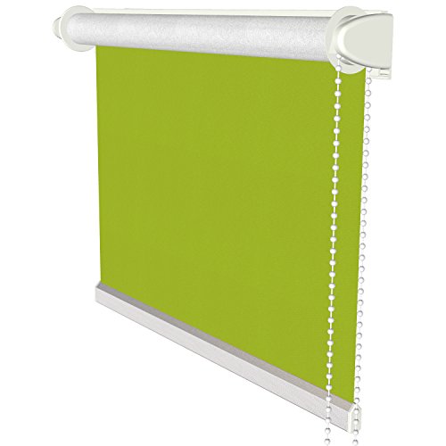 Flairdeco 3005175-08353010 Klemmfix Seitenzugrollo / Thermo-Verdunkelungsrollo, 83,5 x 175 cm, grün