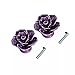 Produktbild cskb 2 Pcs 40 mm Vintage Rose Keramik Tür Schränke Knöpfe rund Follow Muster ziehen Griff Schublade Möbel Kommode Schlafzimmer Kleiderschrank Home Hardware Perfekte Geschenk zu einweihungspartys