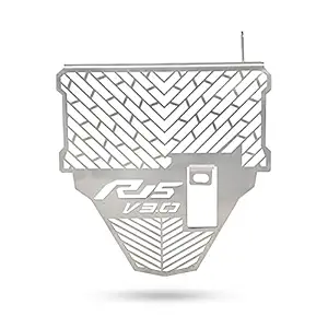 R.J.VON Premium Quality Stainless steel Radiator Guard For Yamaha R15 V3 (Chrom)