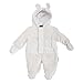 Baby Boys/Girls Cute Bears All In One Hooded Winter Snowsuit (Newborn) (White)