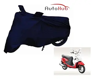 Auto Hub Waterproof Bike Body Cover Compatible with Hero Pleasure -(Color:-Navy-Blue)