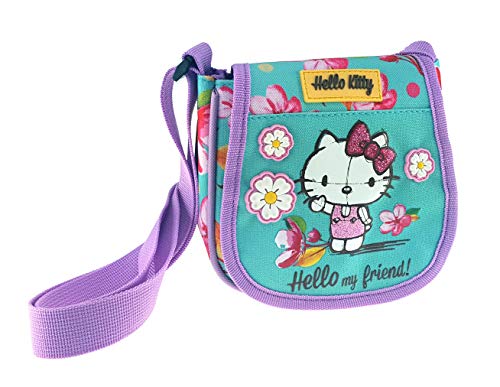 Graffiti Hello Kitty Bolso Bandolera, 15 cm, Verde (Mint)