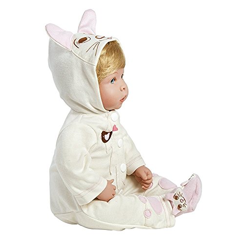 Paradise Galleries Lifelike Realistic Soft Vinyl Weighted 46cm Baby Girl Doll Gift 