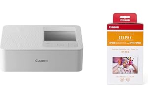 Canon SELPHY CP1500 Mini Fotodrucker weiß inkl. Canon Druckerkartusche RP-108, 108 Blatt